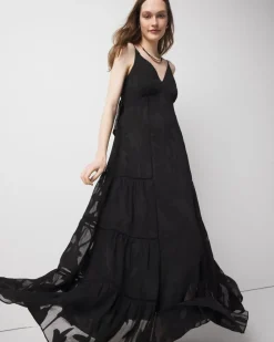 Petite Chiffon Burnout Maxi Dress*White House Black Market Online