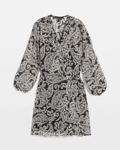 Petite Chiffon Surplice Mini Dress*White House Black Market Hot