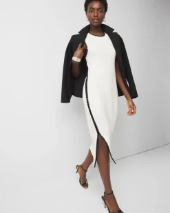 Petite Contrast Trim Sweater Dress*White House Black Market Fashion