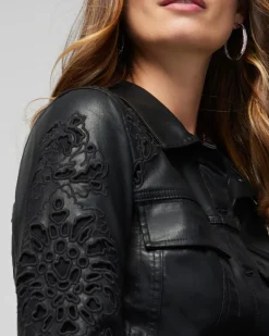 Petite Cutwork Coated Flirty Jacket*White House Black Market Clearance