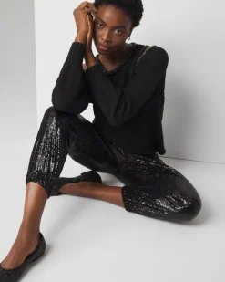 Petite Embellished Cutout Sweater*White House Black Market Sale