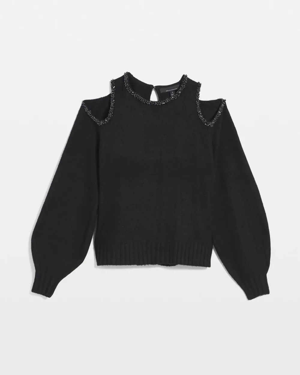 Petite Embellished Cutout Sweater*White House Black Market Sale