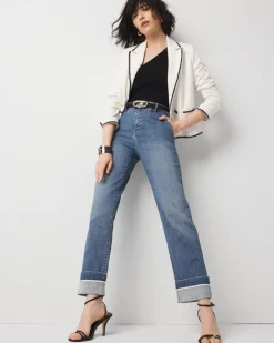 Petite Extra High-Rise Cuffed Relaxed Straight Jean*White House Black Market Discount