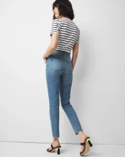 Petite Extra High-Rise Double Waistband Slim Ankle Jeans*White House Black Market Discount