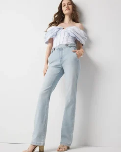 Petite Extra High-Rise Novelty Tab Bootcut Jean*White House Black Market Online