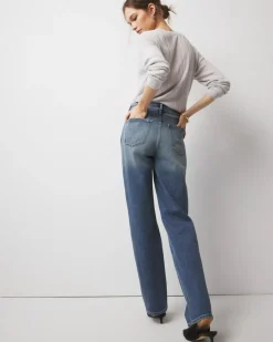 Petite Extra High-Rise Relaxed Straight Jeans*White House Black Market Hot
