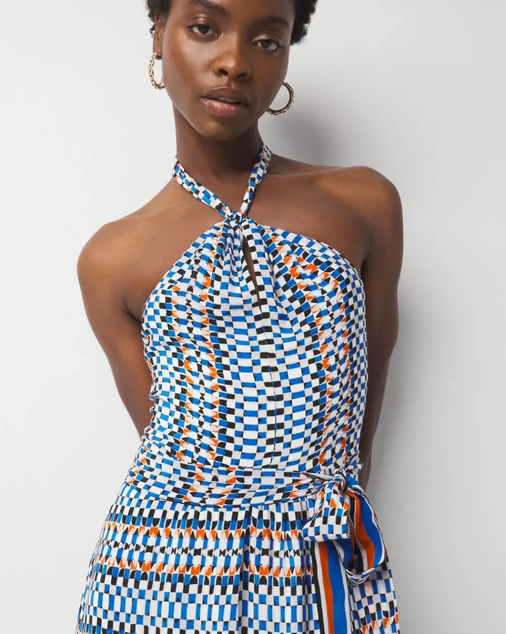 Petite Halter Tie-Waist Maxi Dress*White House Black Market Online