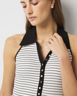 Petite Henley Sweater Tank Top*White House Black Market Discount