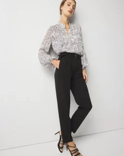 Petite High-Rise Belted Tapered Ankle Pant*White House Black Market Clearance