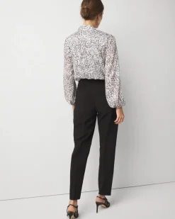 Petite High-Rise Belted Tapered Ankle Pant*White House Black Market Clearance
