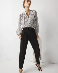 Petite High-Rise Belted Tapered Ankle Pant*White House Black Market Clearance