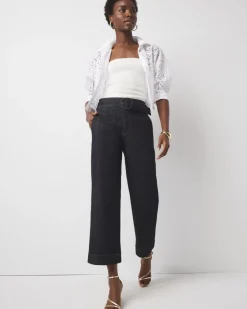 Petite High-Rise Cuffed Wide Leg Cropped Jean*White House Black Market Sale
