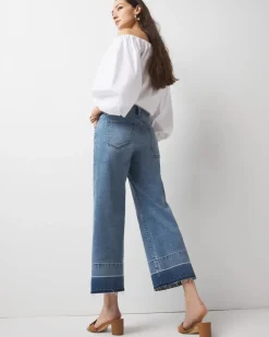 Petite High-Rise Everyday Soft Denim™ Released Hem Wide Leg Jean*White House Black Market Discount