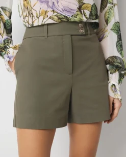 Petite High-Rise Extended Tab Short*White House Black Market New