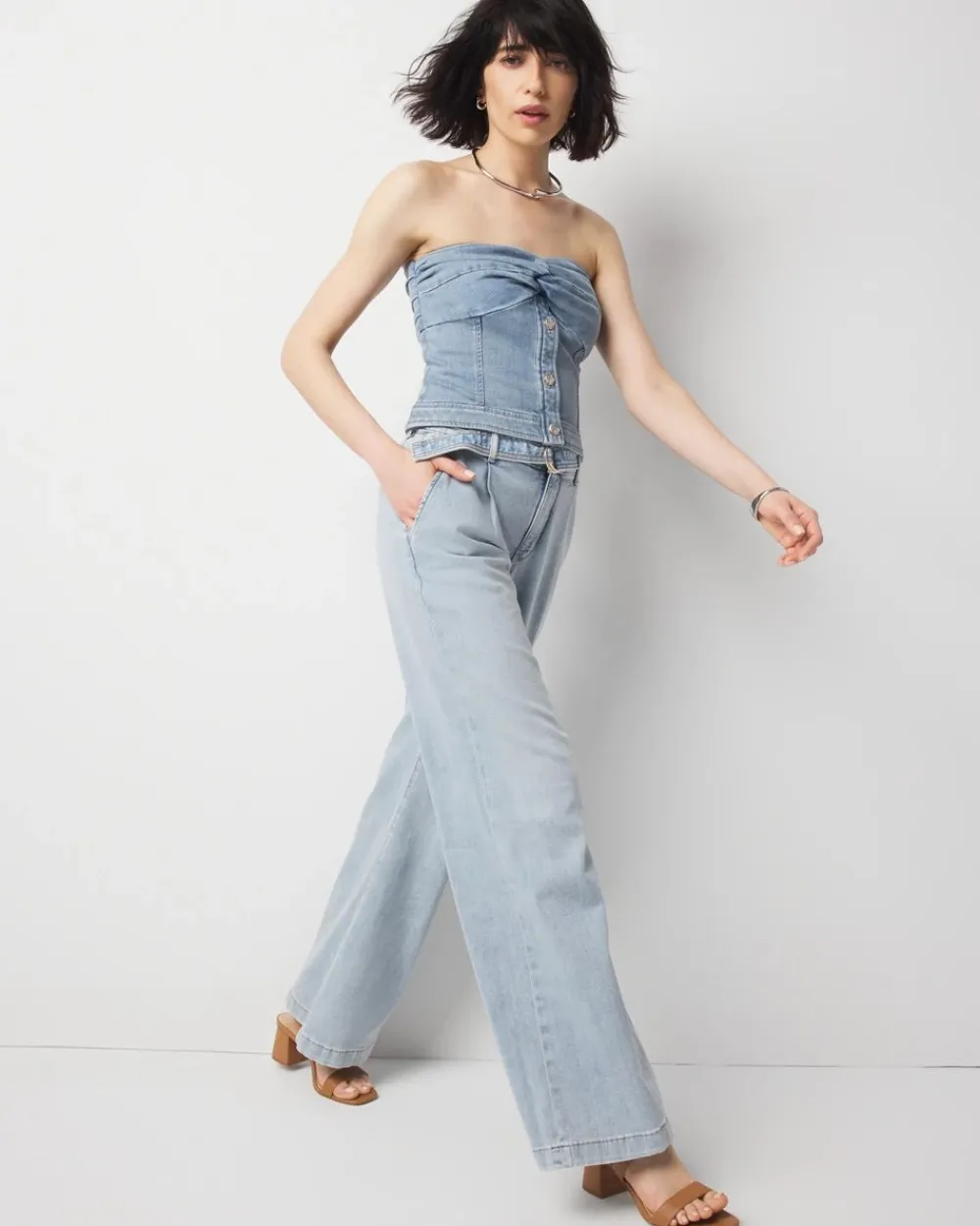 Petite High-Rise Pleated Trouser Jean*White House Black Market Online