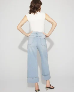 Petite High-Rise Wide Leg Cuff Cropped Jean*White House Black Market Online