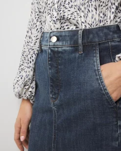 Petite Knee-Length Denim Pencil Skirt*White House Black Market Best