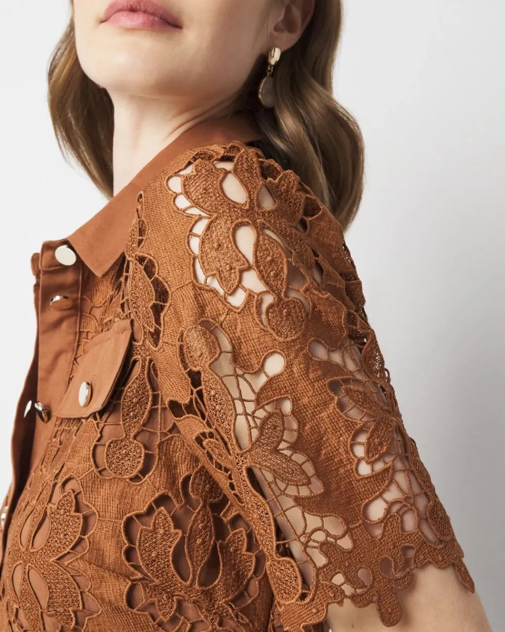 Petite Lace Shirt Dress*White House Black Market Online