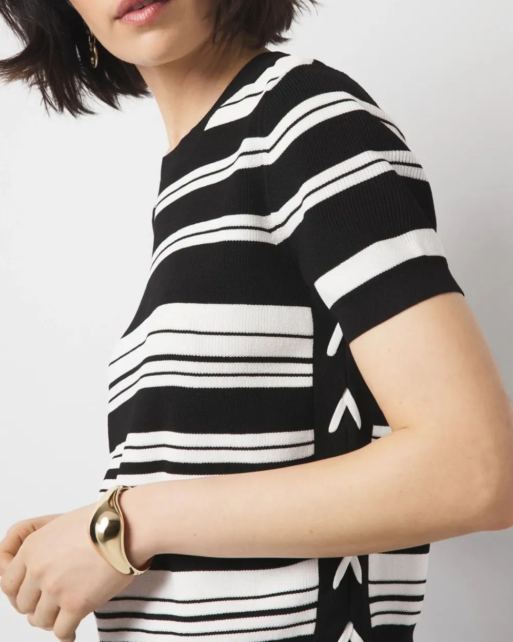 Petite Lace Up Side Sweater Tee*White House Black Market Online