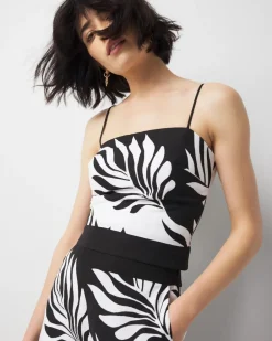 Petite Linen-Blend Bustier*White House Black Market Outlet
