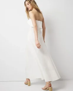 Petite Linen-Blend Strapless Maxi Dress*White House Black Market Best