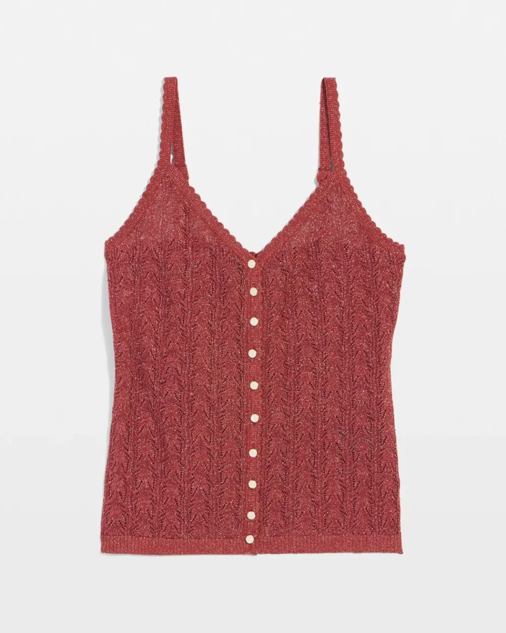Petite Linen-Tencel Metallic Sweater Camisole*White House Black Market Clearance