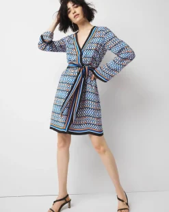 Petite Long-Sleeve Surplice Mini Dress*White House Black Market Online