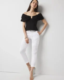 Petite Mid-Rise Pret-A-Pedi Straight Cropped Pants*White House Black Market Best