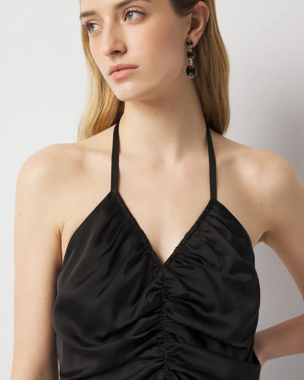 Petite Satin Halter Maxi Dress*White House Black Market Hot