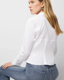 Petite Seamed Poplin Shirt*White House Black Market New