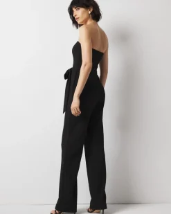 Petite Strapless V-Neck Wide Leg Jumpsuit*White House Black Market Best