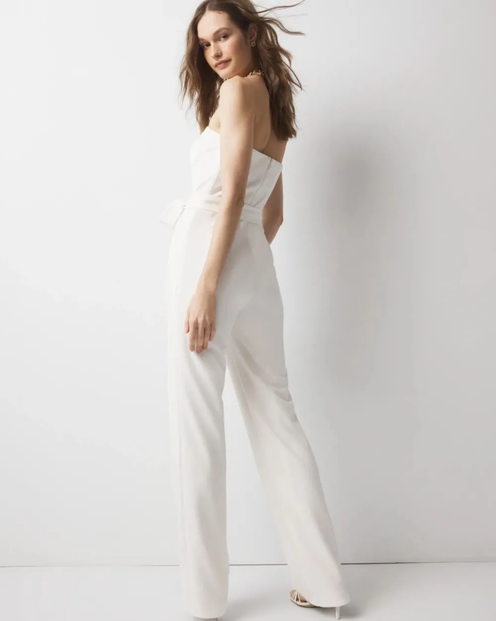 Petite Strapless Wide Leg Jumpsuit*White House Black Market Hot
