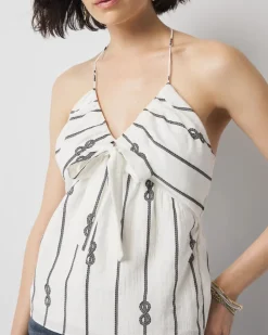 Petite Tie-Front Halter Top*White House Black Market Sale