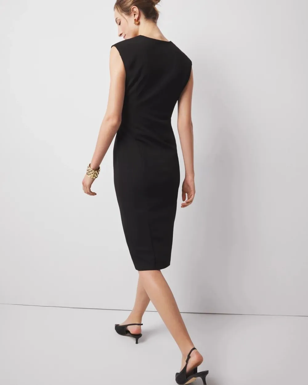 Petite Twist Detail Sheath Dress*White House Black Market Clearance