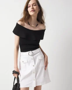 Petite WHBM FORME™ Sculpt Stretch Off-the-Shoulder Top*White House Black Market Fashion