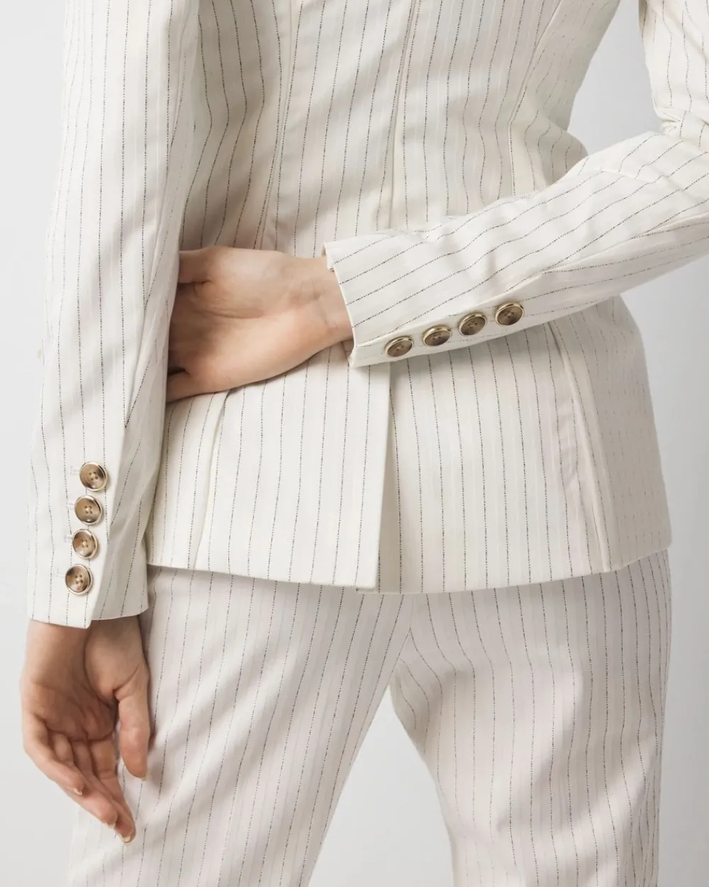 Petite WHBM® One-Button Blazer in Pinstripe*White House Black Market Online