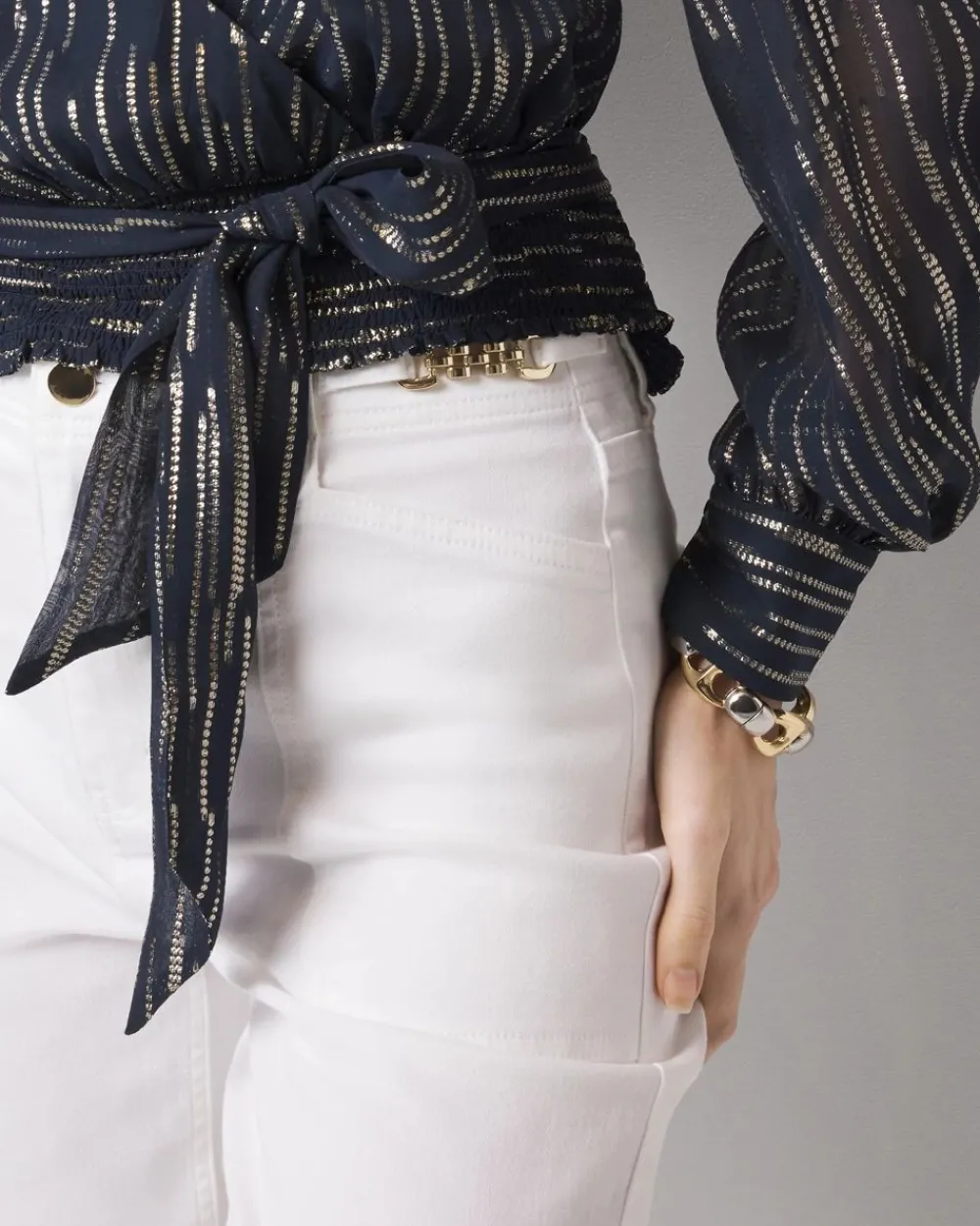 Petite Wrap Waist Blouse*White House Black Market Outlet