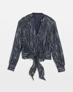 Petite Wrap Waist Blouse*White House Black Market Outlet