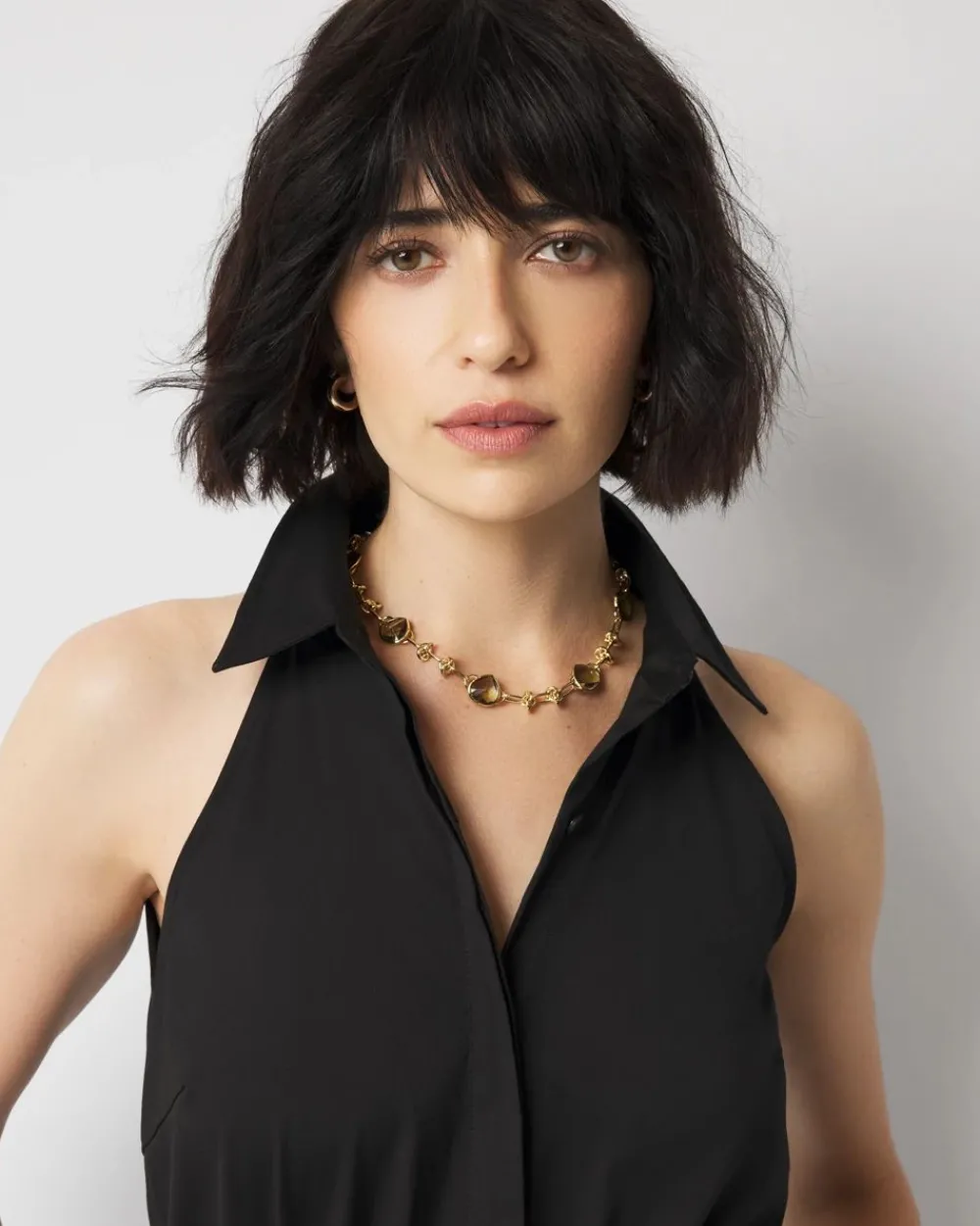 Poplin Halter Shirt Dress*White House Black Market Outlet