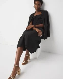 Poplin Tie Back Midi Dress*White House Black Market New
