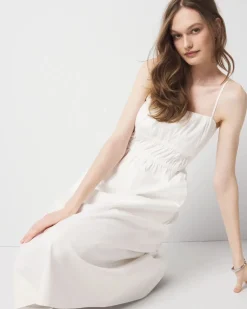 Poplin Tie Back Midi Dress*White House Black Market Fashion