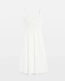 Poplin Tie Back Midi Dress*White House Black Market Fashion