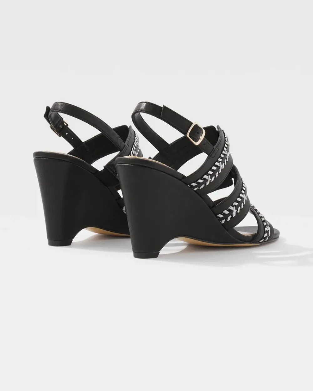 Raffia Whipstitch Wedge Sandal*White House Black Market Fashion