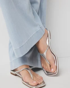 Silver Metallic Heel Sandal*White House Black Market Online