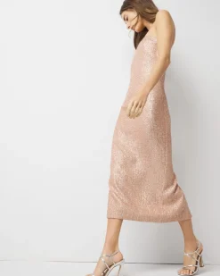 Strapless Sequin Midi Dress*White House Black Market Discount