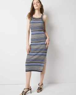 Striped Halter Midi Dress*White House Black Market Best