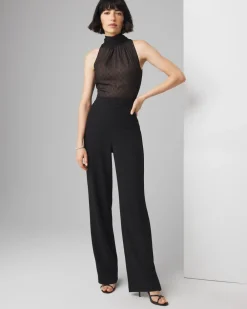 Swiss Dot Jumpsuit*White House Black Market New