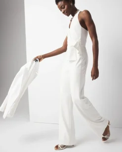 Tie Waist Halter Jumpsuit*White House Black Market Best
