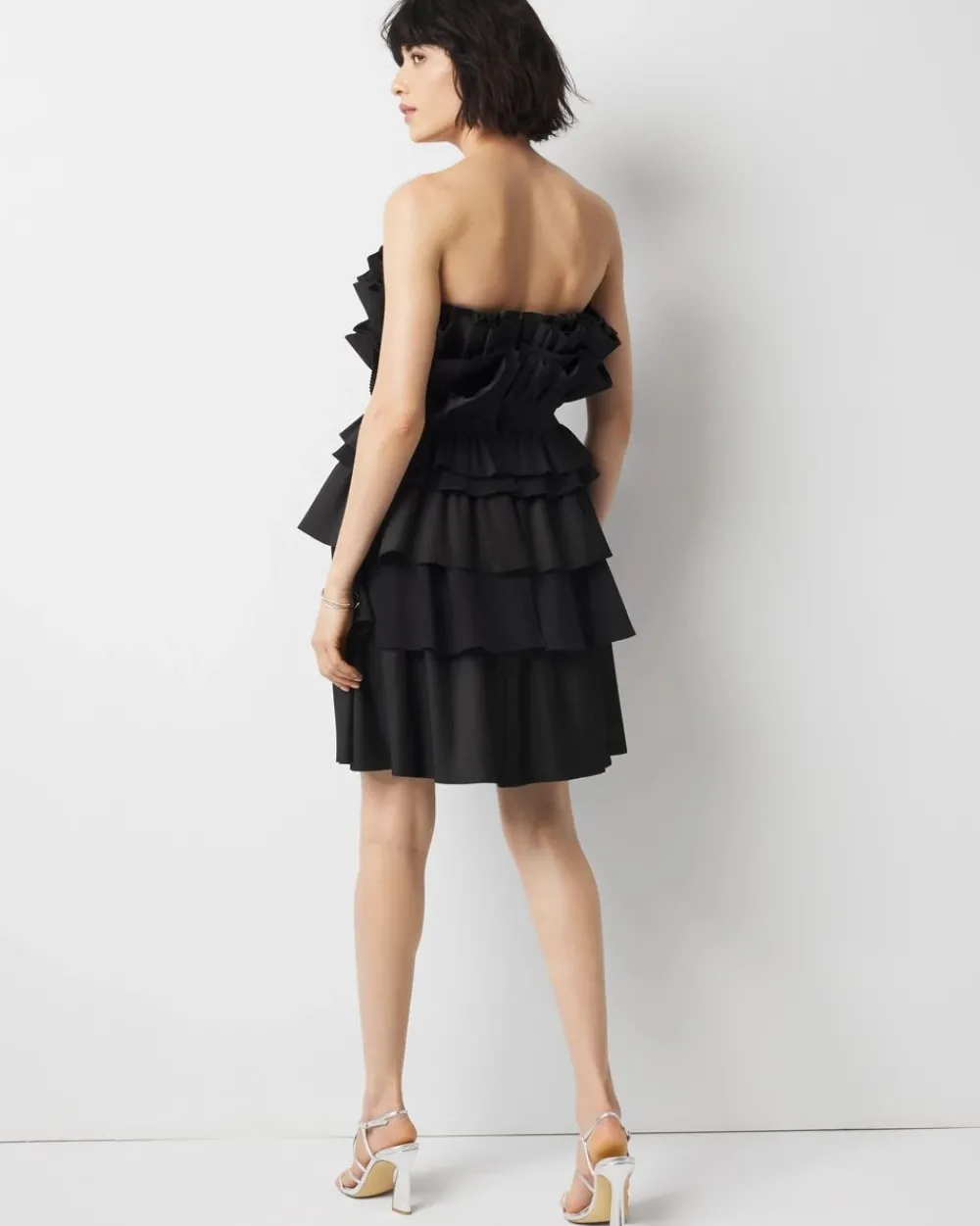 Tiered Ruffle Bustier Dress*White House Black Market Sale
