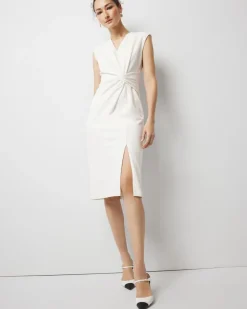 Twist Detail Sheath Dress*White House Black Market Clearance
